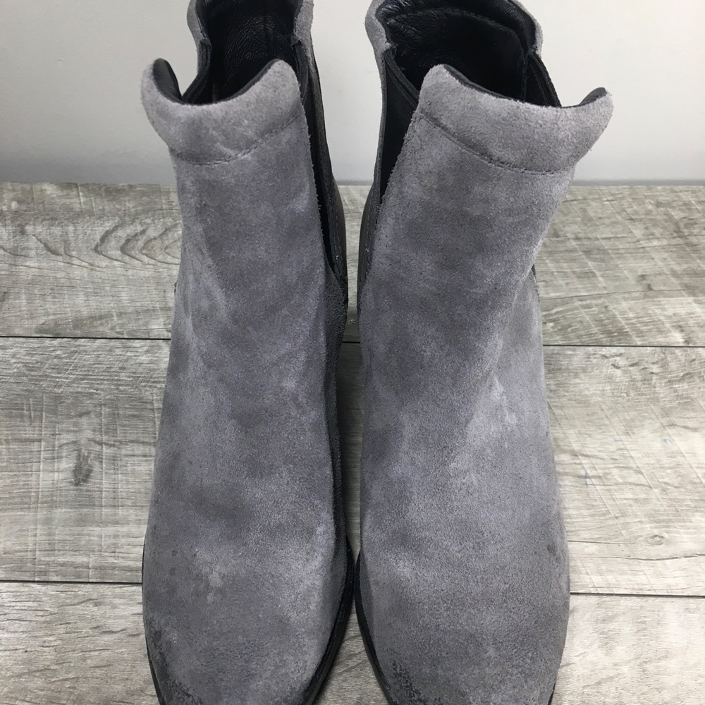 Sorel Women's NL2566 After Hours Chelsea Gray Leather Waterproof Bootie Boots 9 - Picture 3 of 10